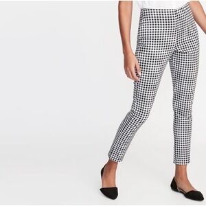 Old Navy Wow Pants Gingham Ankle Size 4 Stretch Preppy Retro Boho